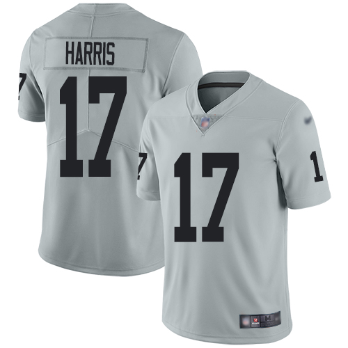 Men Oakland Raiders Limited Silver Dwayne Harris Jersey NFL Football #17 Inverted Legend Jersey